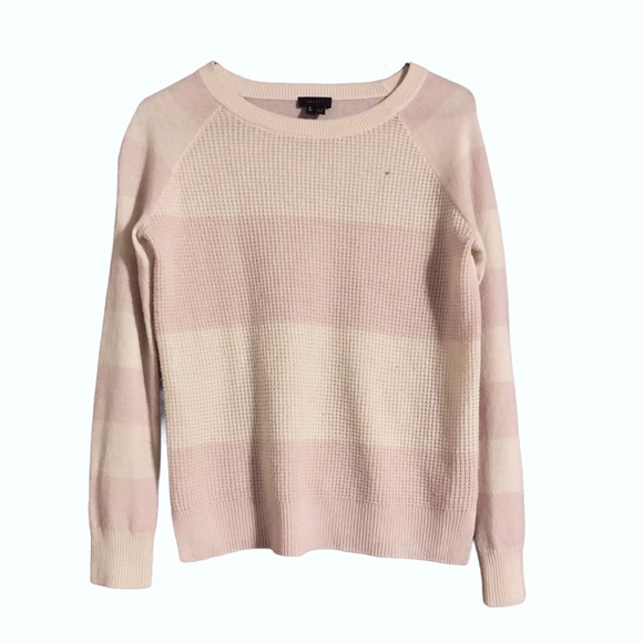 Theory Sweaters - Theory 100% Cashmere Stripe Crew Neck Sweater